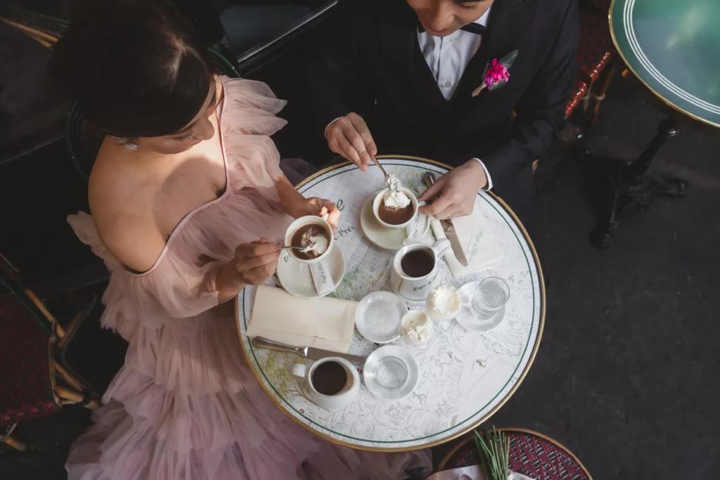 パリ Paris 前撮り ウエディングフォト カフェ Cafe