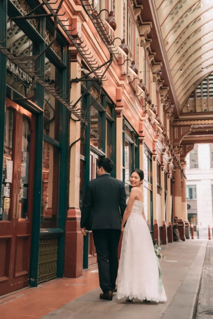 ロンドン 前撮り ウエディングフォト Leadenhall Market / レドンホールマーケット 02