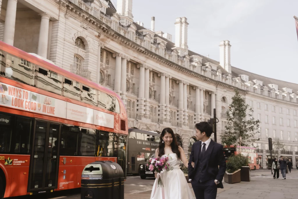 ロンドン 前撮り ウエディングフォト Regent Street / リージェントストリートク 03