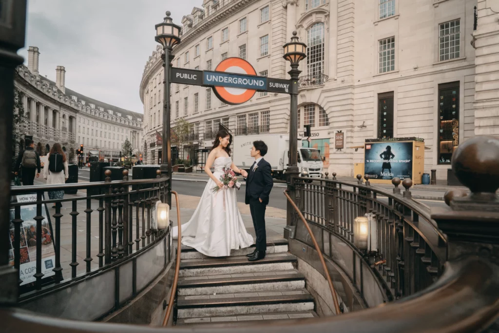 ロンドン 前撮り ウエディングフォト Regent Street / リージェントストリートク 05