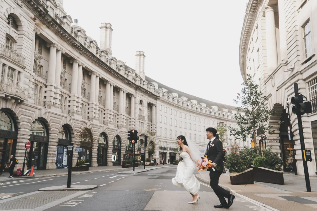 ロンドン 前撮り ウエディングフォト Regent Street / リージェントストリートク 02